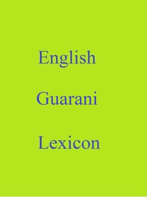 cover image of English Guarani Lexicon